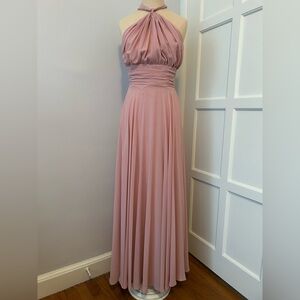 Lulu's Blush Halter Maxi Dress
